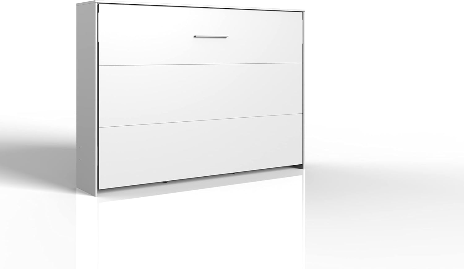 Klappbett Juist – Schrankbett in Eiche San Remo oder Weiß, Made in Germany, TÜV-geprüft, in 90x200 cm, 120x200 cm und 140x200 cm, Jugendbett oder Gästebett (140 x 200 cm in Weiß)
