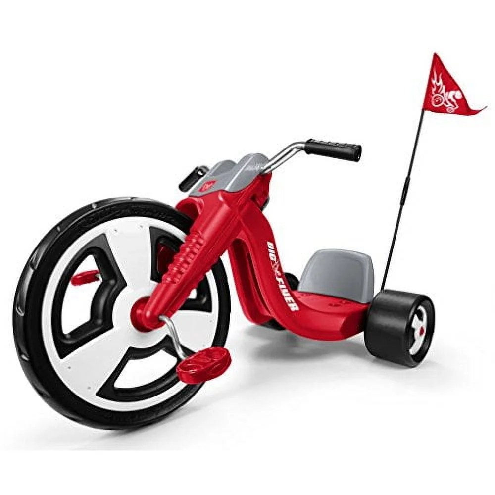 Radio Flyer Big Sport Chopper Tricycle With 16-Inch Front Wheel, Unisex, Red, For Ages 3-7