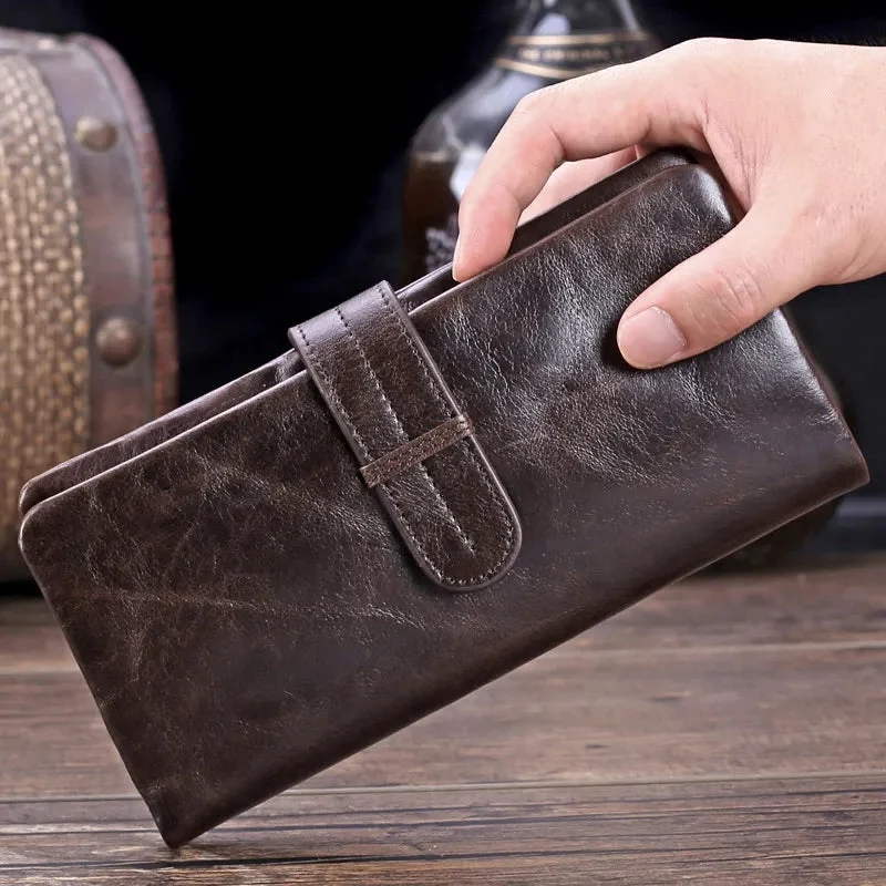 Personalized Wallet Handmade Full Grain Leather Long Wallet Purse