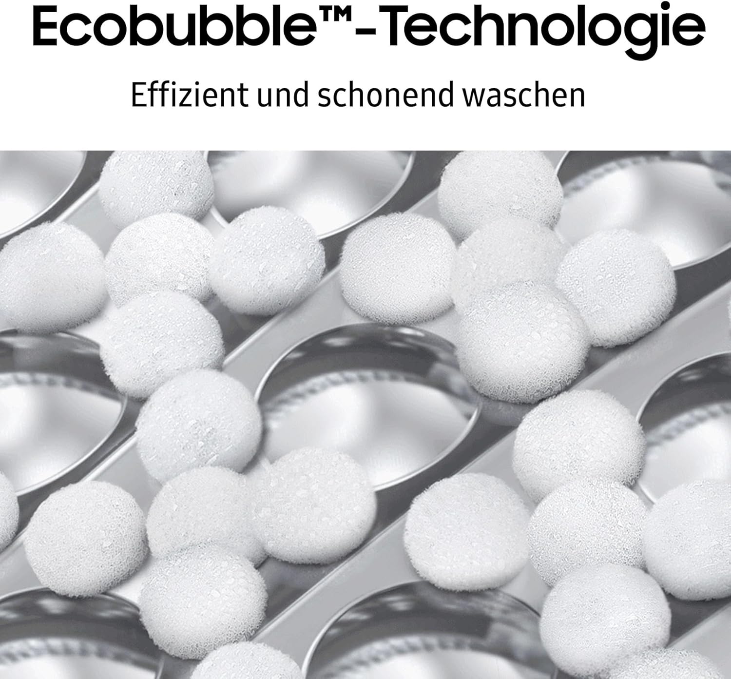 Waschmaschine, 8 kg, 1400 U/min, Ecobubble, Simple Control, WiFi SmartControl, SuperSpeed 59 Min, Inox/Schwarz, WW80T604ALXAS2