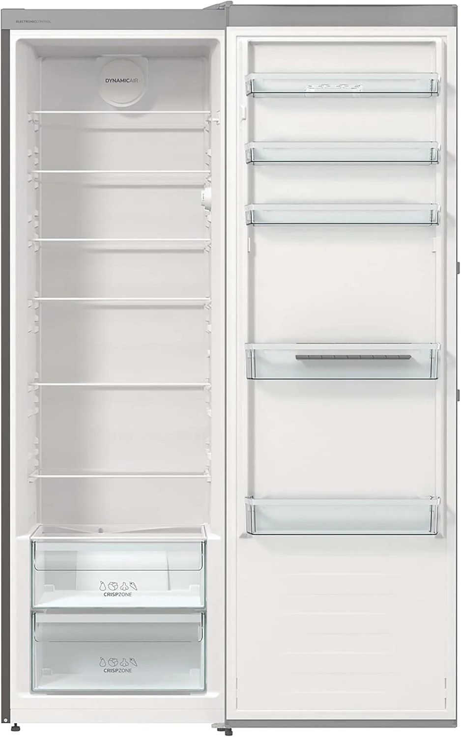 Gorenje R 619 DAXL6 Koelkast/AdaptTech/FreshZone/Snelkoelfunctie/Ventilatiekoelsysteem/LED Display/398l/185cm/EEK D/Roestvrij staal