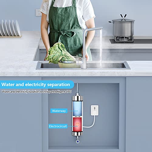 Mini Scaldacqua Istantaneo, Scaldabagno Elettrico Istantaneo Riscaldamento dell'acqua Tankless per Bagno Cucina, Display della Temperatura a LED, 220 V, 3500 W (argento) : Amazon.it: Fai da te