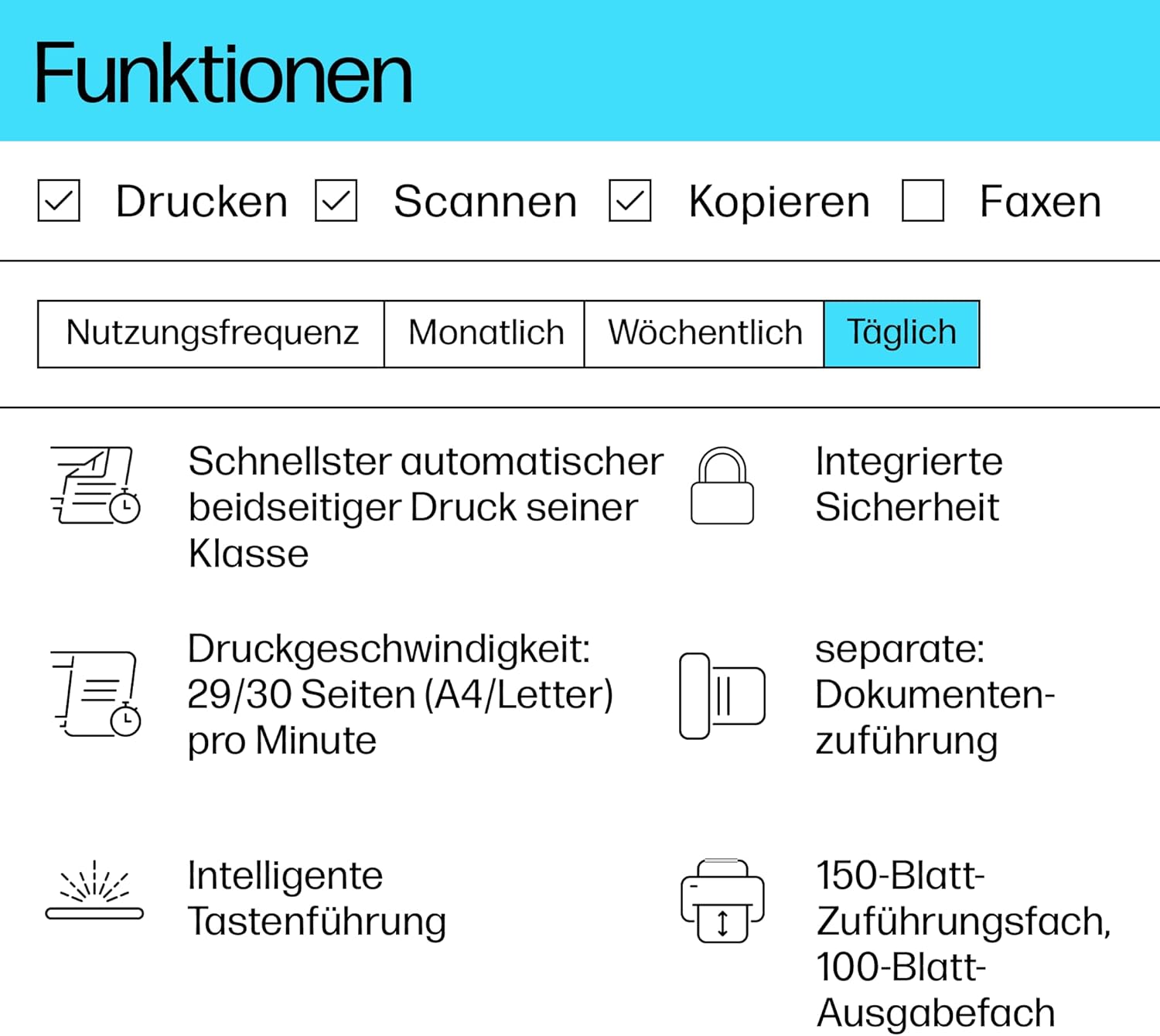 HP LaserJet MFP M235sdw Multifunktions-Laserdrucker Schwarzweiß, Drucken, Kopieren, Scannen, Automat.beidseitiger Druck, Dual-Band Wi-Fi, USB, LAN, HP Smart App, Intelligente Benutzeroberfläche