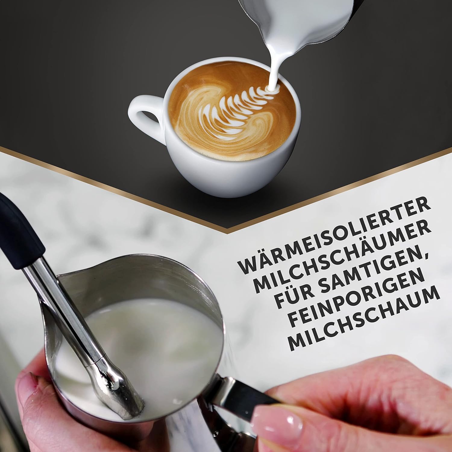 Breville Barista Max Siebträgermaschine | Espressomaschine/Kaffeemaschine mit integriertem Mahlwerk und Milchaufschäumer| 2,8-l-Wasserbehälter | Italienische Pumpe mit 15 Bar | Edelstahl [VCF126X]