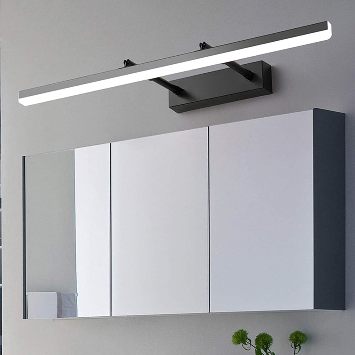 Led Badezimmer Spiegel Front Light Bad Spiegel Lichter Mit Drehbarem 180 ° Lampenkopf, Skalierbar 17-24Cm, Metall Spiegel Schrank Lichter Für Hotel Restaurant/80Cm/18W