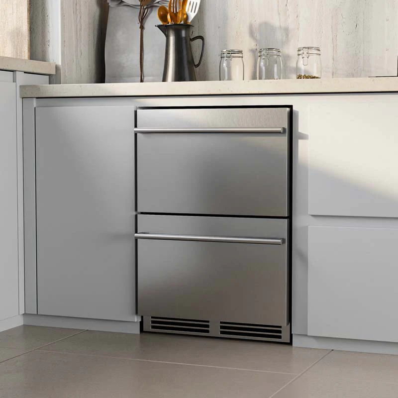 Eletriclife 24 Inch Under Counter Dual Drawer Fridge with 37�H-64�H Temperature Range