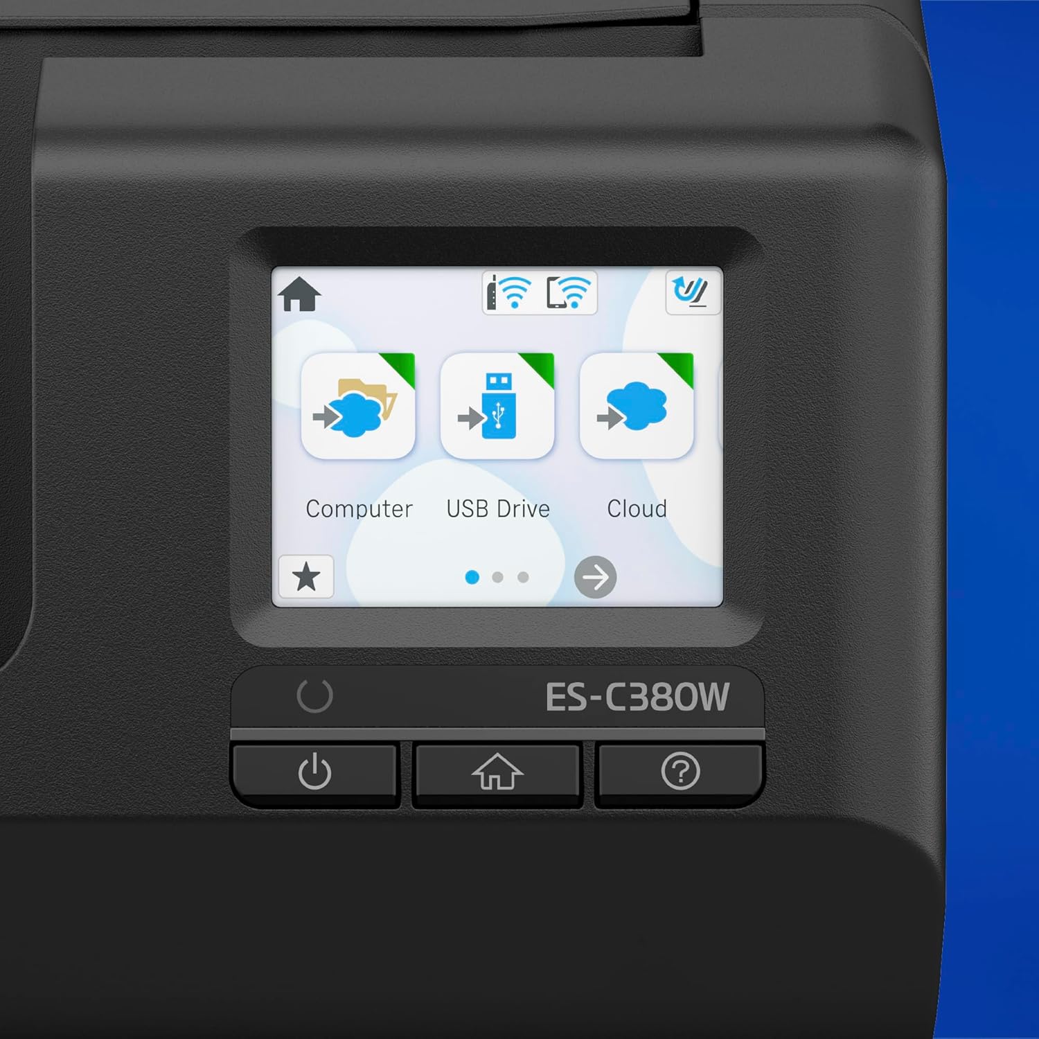 Epson WorkForce ES-580W Scanner, Dokumentenscanner (scannt ohne PC, 35 Seiten bzw. 70 Bildern pro Minute, bis DIN A4, beidseitiger Scan in einem Durchgang, automatische Ausrichtung) One size