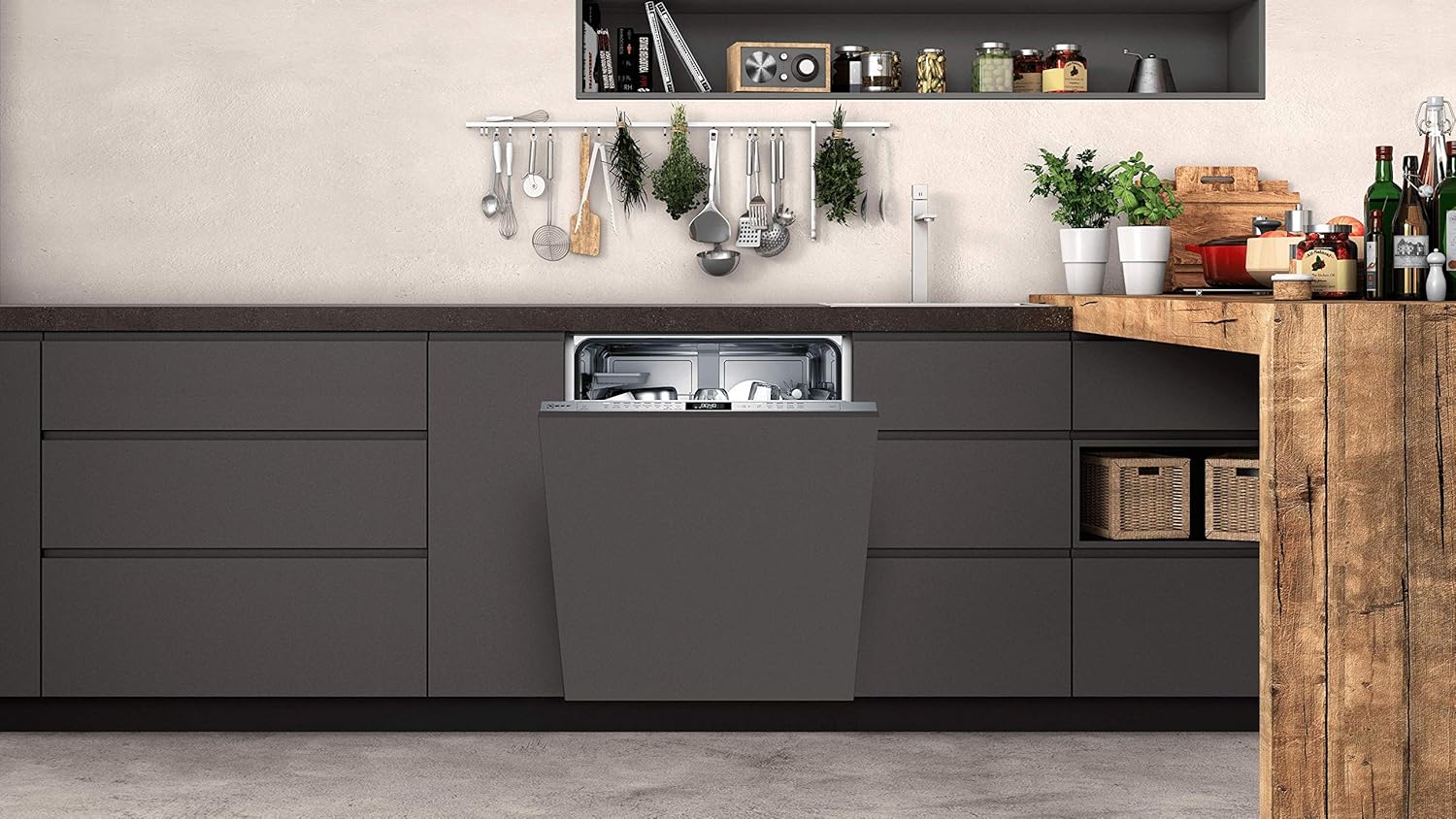 NEFF S157YCX03E, N 70, Smarte volledig ge?ntegreerde vaatwasser, 60 cm, Besteklade, Made in Germany, Zeolith-droging, bijzonder stille vaatwasser, in hoogte verstelbare bovenkorf, sterke sproeidruk