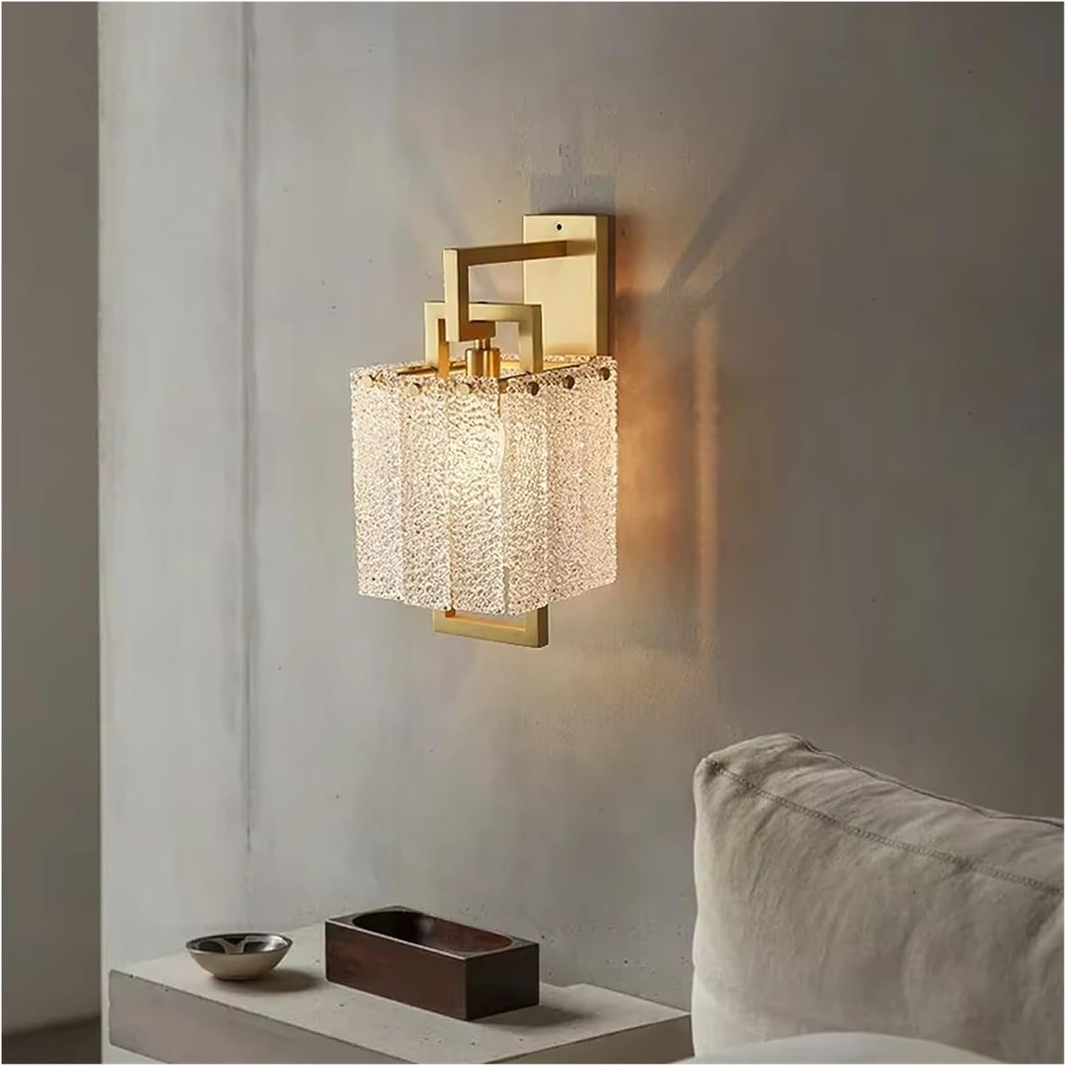Nordische Kristall-Wandleuchte, Wohnzimmerleuchte, Wandleuchte Für Schlafzimmer, Nachttischleuchte, Badezimmerleuchte, Spiegelleuchte, Eingangsbereich, Flurleuc,Warm White-22 * 17 * 37cm