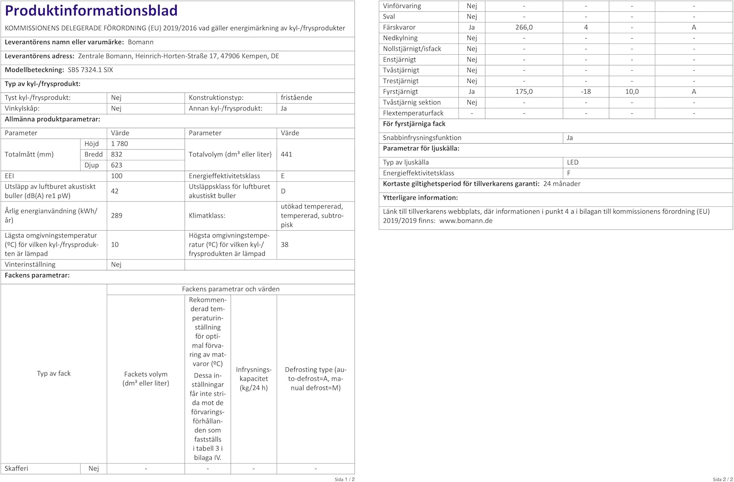 Bomann® Kühlschrank mit Gefrierfach | No-Frost Gefrierteil | 186cm Kühlschrank | 39dB | Kühl Gefrierkombination mit MultiAirflow | 320L | Kühl Gefrierkombination No-Frost | KG 7361 schwarz-inox