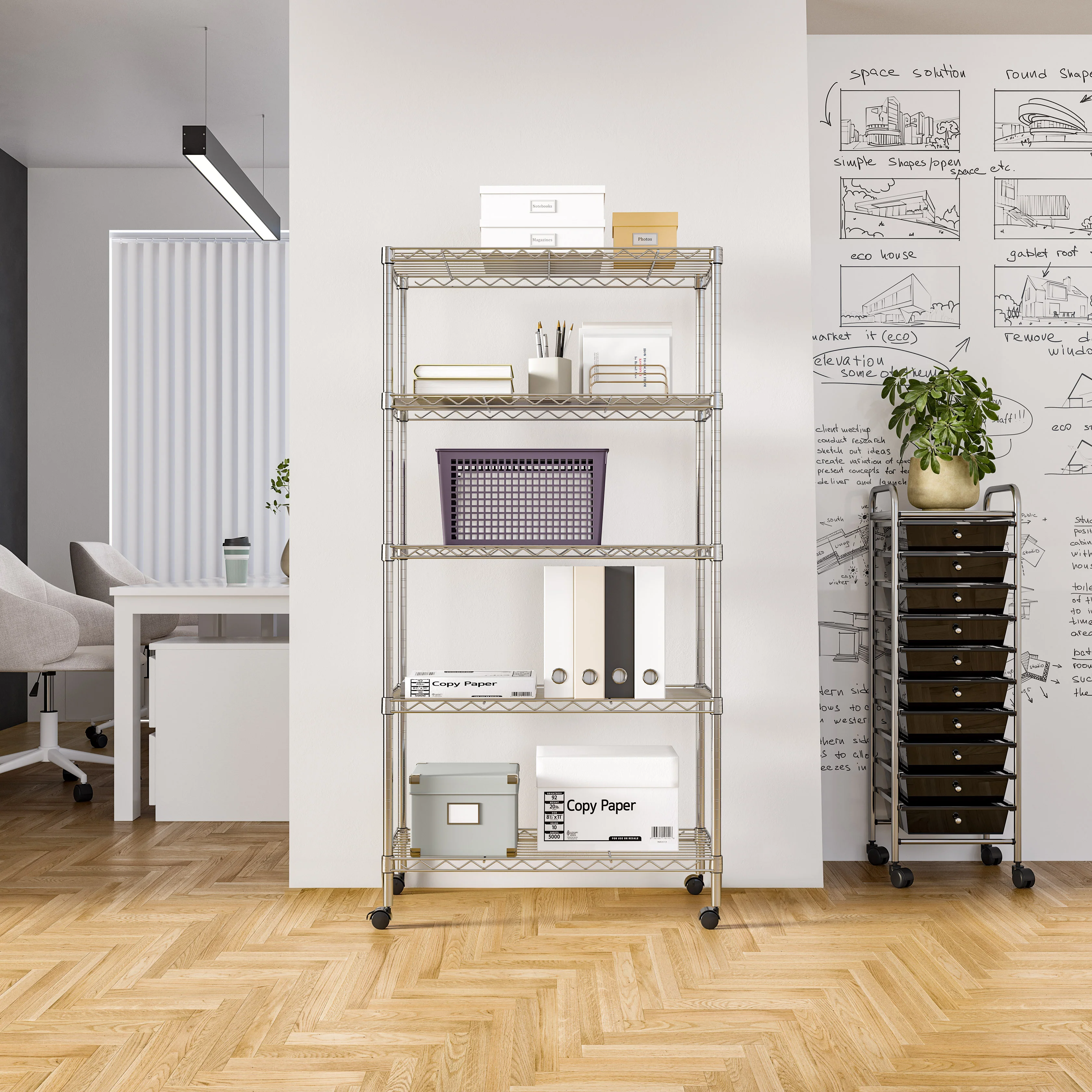 5-laags stalen rek