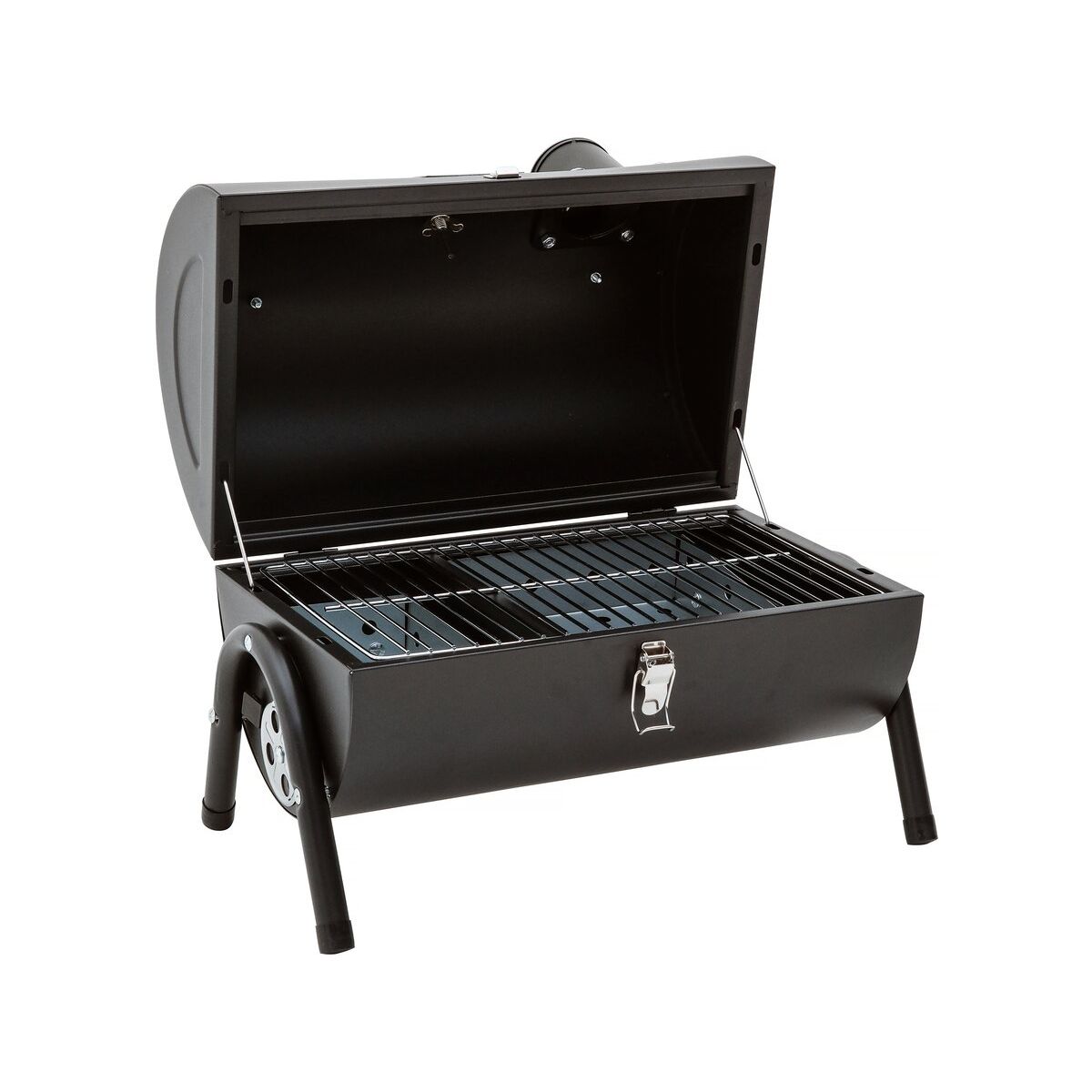 Przenośny grill węglowy „Captain” – 42 x 27 x 43 cm – czarny