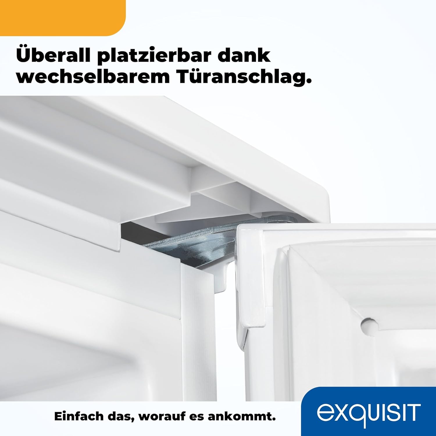 Exquisit Kühlschrank KS117-3-041E weiss | 81 L Volumen | Kühlschrank mit Gefrierfach freistehend | LED | Gemüsefach | Freistehender Kühlschrank mit Gefrierfach