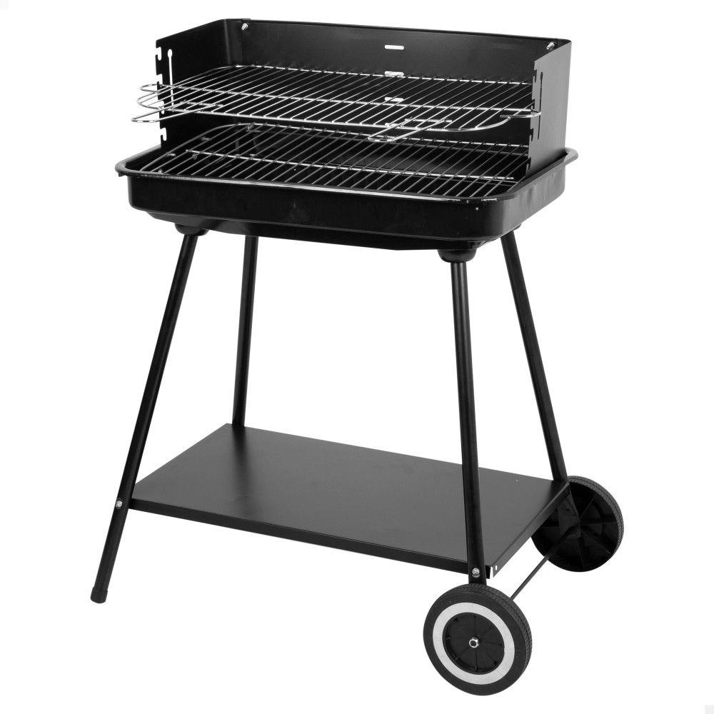 Przenośny grill stalowy 55x43x82 cm - Aktywny. Czarny