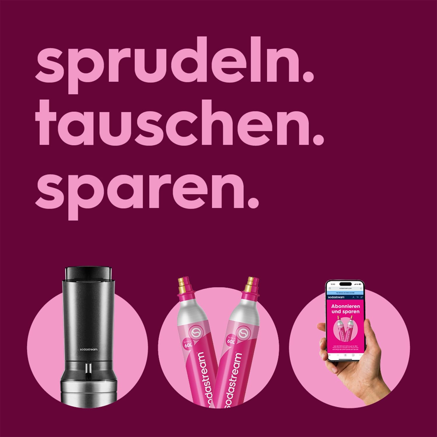 SodaStream Crystal 3.0 Wassersprudler mit 2x Quick-Connect CO2-Zylinder und 2x Glaskaraffen
