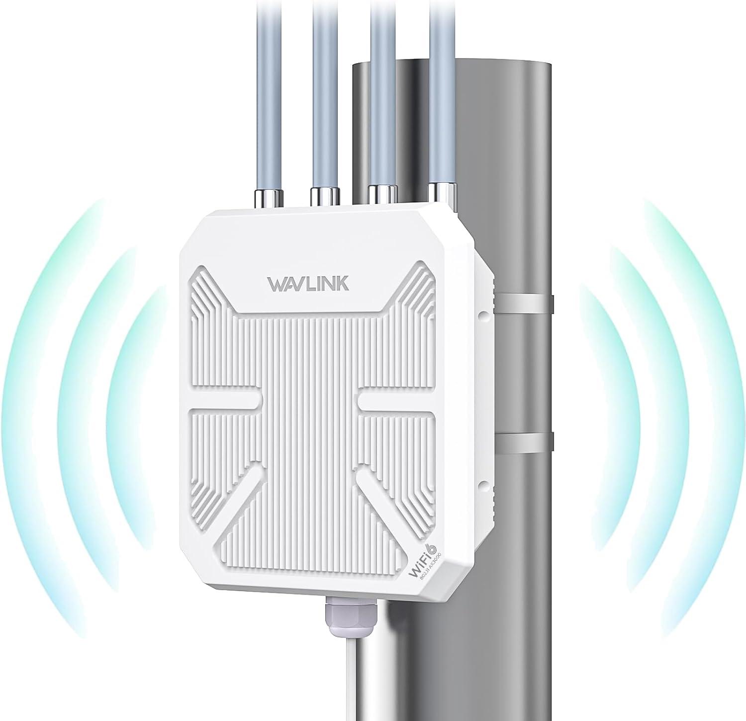 AX3000 Lange Reichweite Outdoor WiFi 6 Mesh WLAN Repeater, WN573HX3 Dualband 3000Mbit/s Gigabit PoE Access Point (AP)/WLAN Verstärker Aussenbereich (4x8dBi Antennen, IP67 Wetterfester, +256 Geräte)