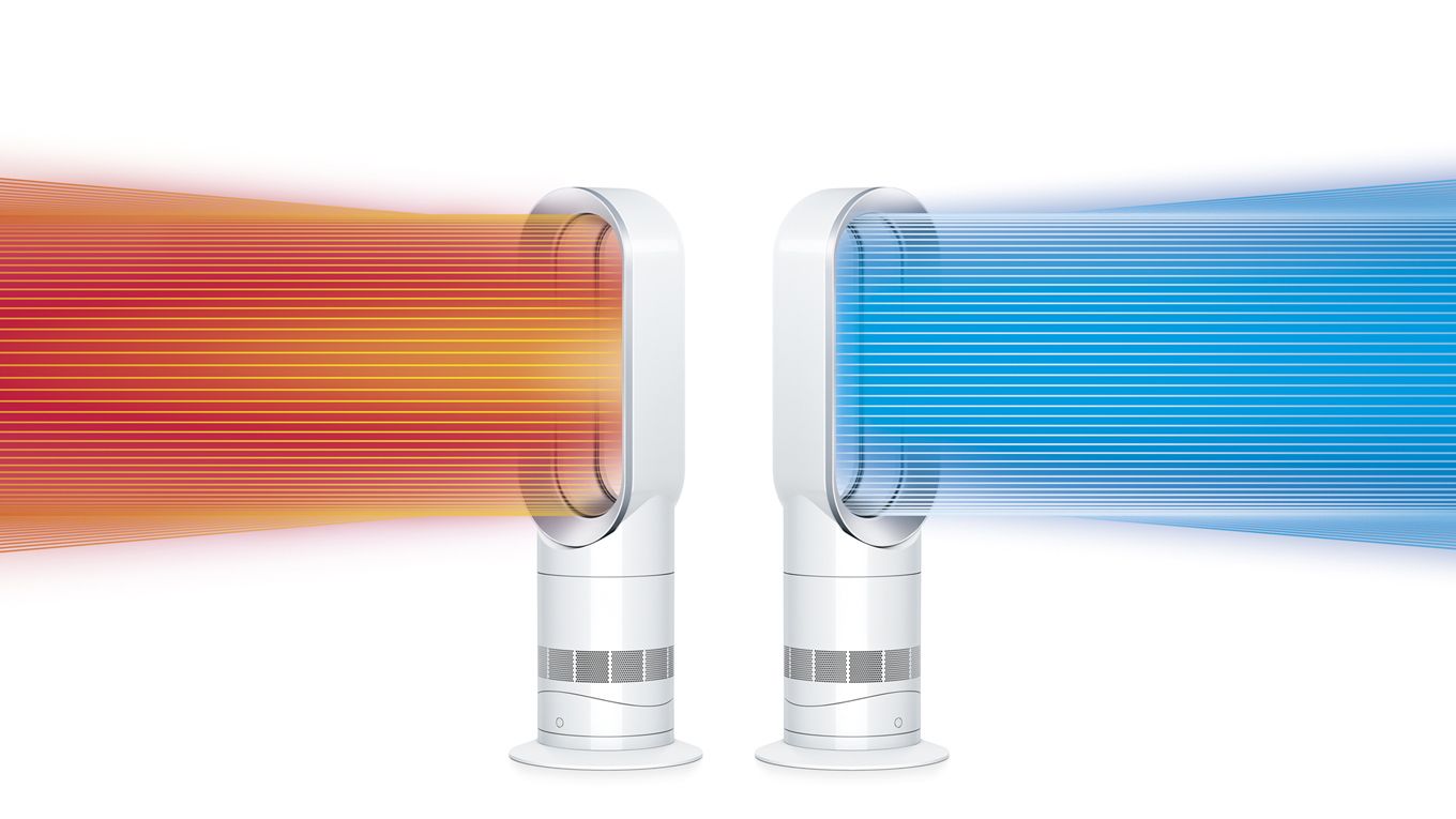D&eacute;monstration de la technologie Air&nbsp;Multiplier&trade; avec flux d&rsquo;air froid et chaud