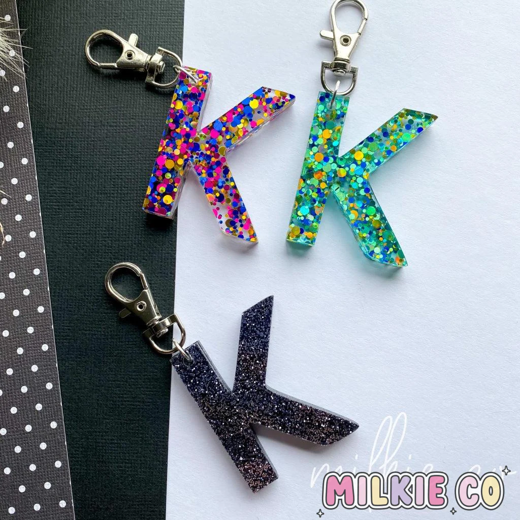 Letter Keychain & Mini Beaded Keychain