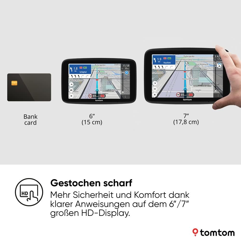 TomTom LKW Navi GO Expert Plus (7 Zoll-Display, Routenführung und POIs für große Fahrzeuge, TomTom Traffic inklusive, Weltkarten, Echtzeitwarnungen zu Beschränkungen)