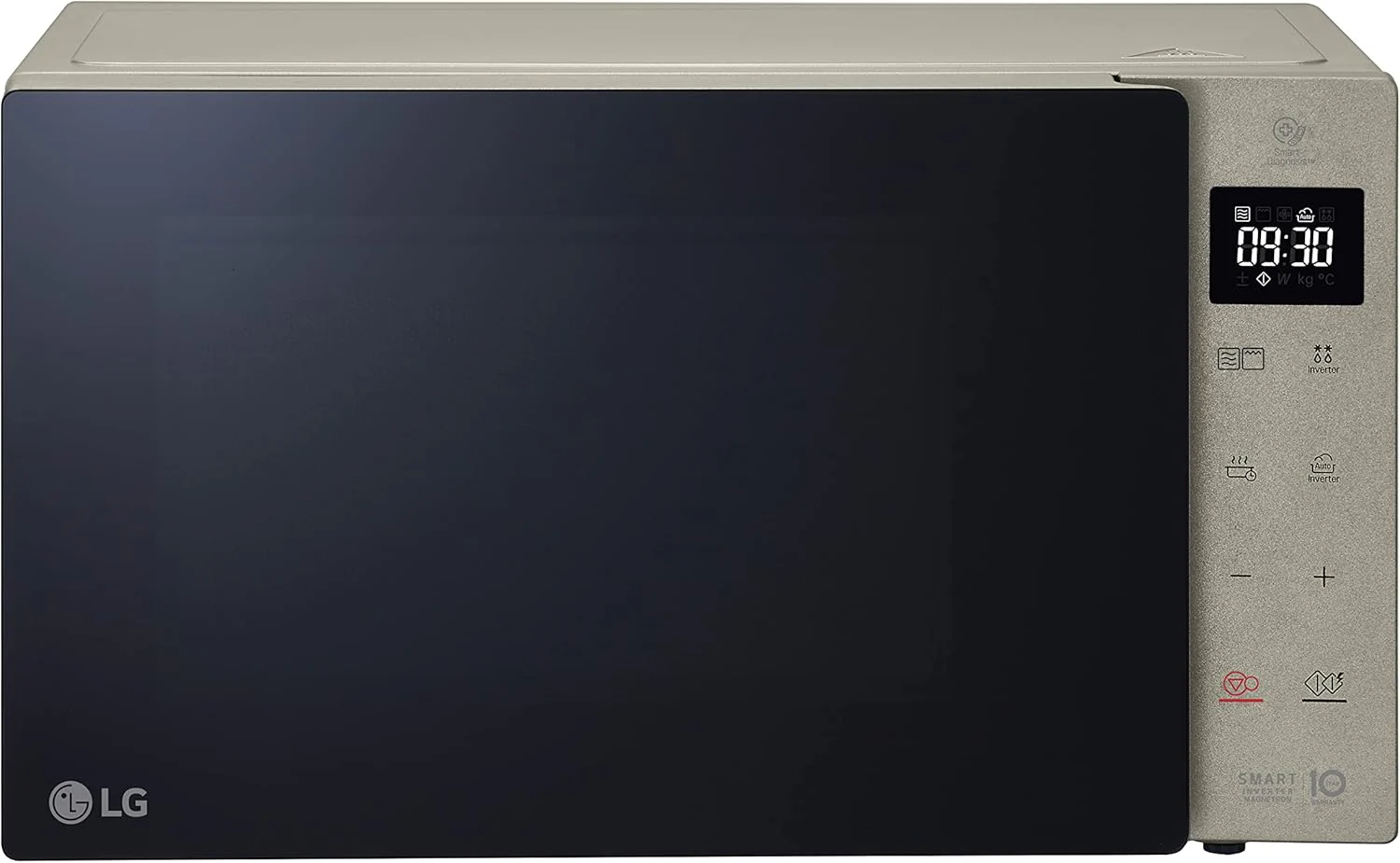 LG MH6535GIS Magnetron met invertertechnologie en kwartsgrill, 25 liter inhoud, 1000 W, automatische programma's, instelbare vermogensniveaus voor optimaal koken en EasyClean-functie, Zwart