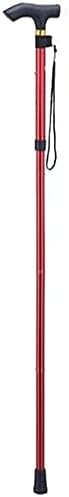Walking Stick Walkers für Senioren Walking Stick Faltbare Wanderkrücken Klappende Wanderstöcke mit Griff 5 verstellbare Höhenpegel für Männer oder Frauen Rollator Walker, langlebiger Mob