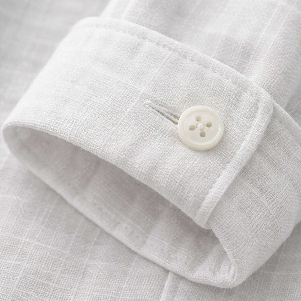 Leinen-Sommerhemd �C Button-Down mit Krempel?rmeln f��r Herren