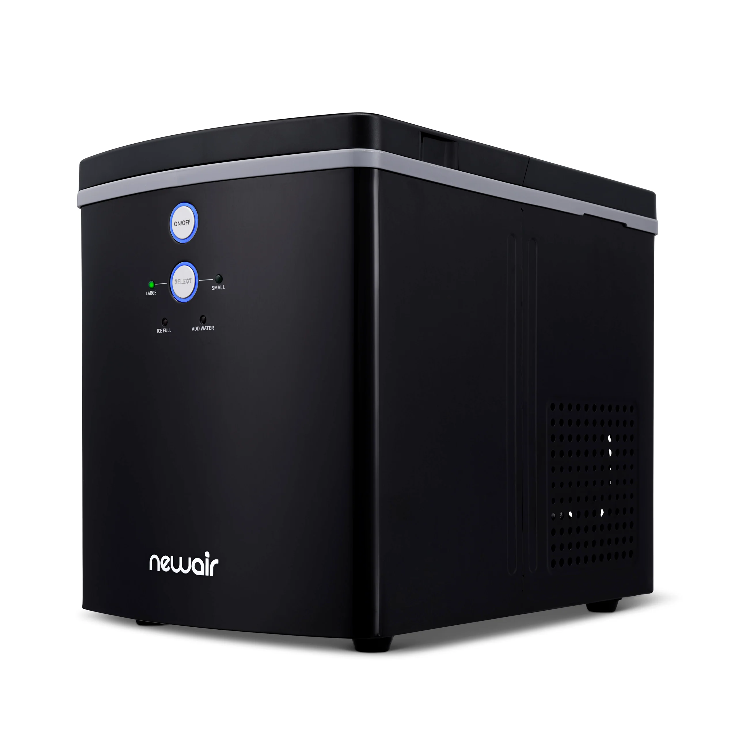 2025 Newair? IJsblokjesmachine voor op het aanrecht. Bullet Ice, 15 kg/dag �C Zwart