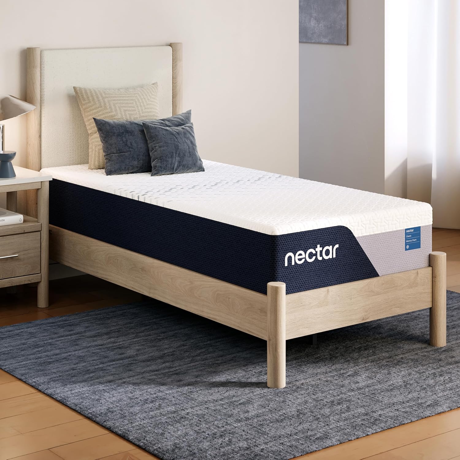 Nectar Classic 12” Twin Mattress - Medium Firm - Contouring Memory Foam - Cooling Top Layer - Back Pain Relief - Mattress in a Box - 365-Night Trial & Forever Warranty