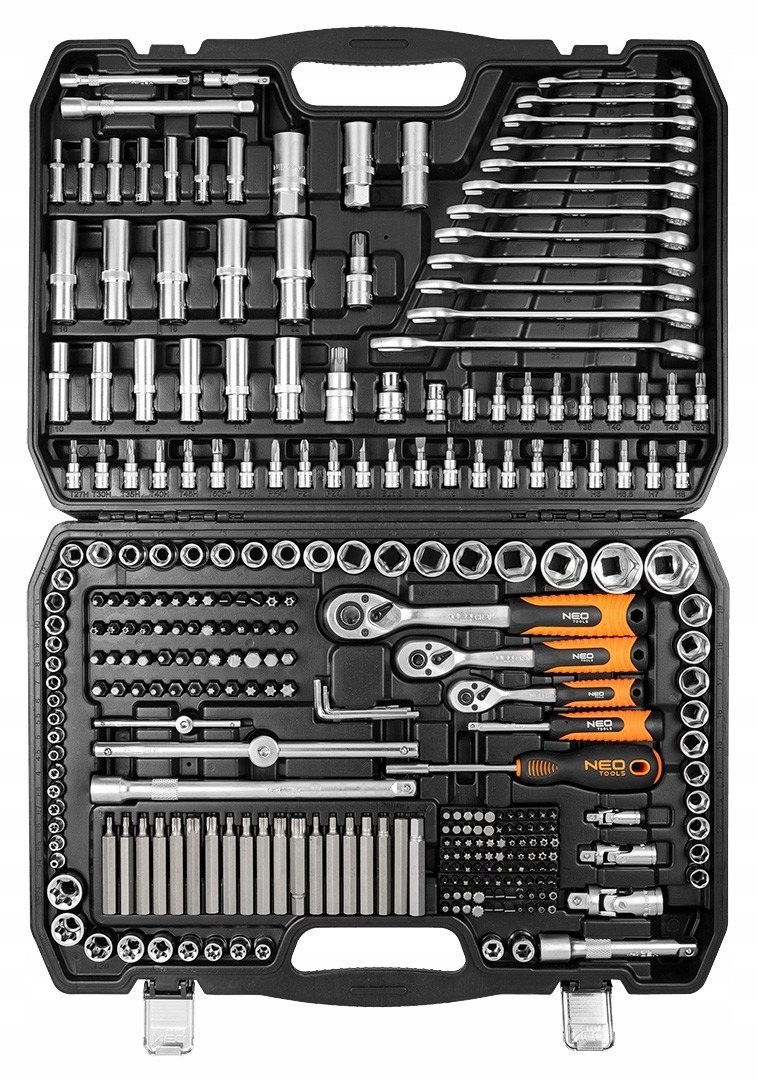NEO TOOLS 10-218 Zestaw kluczy nasadowych nasadki 300EL PŁASKIE TORX BITY