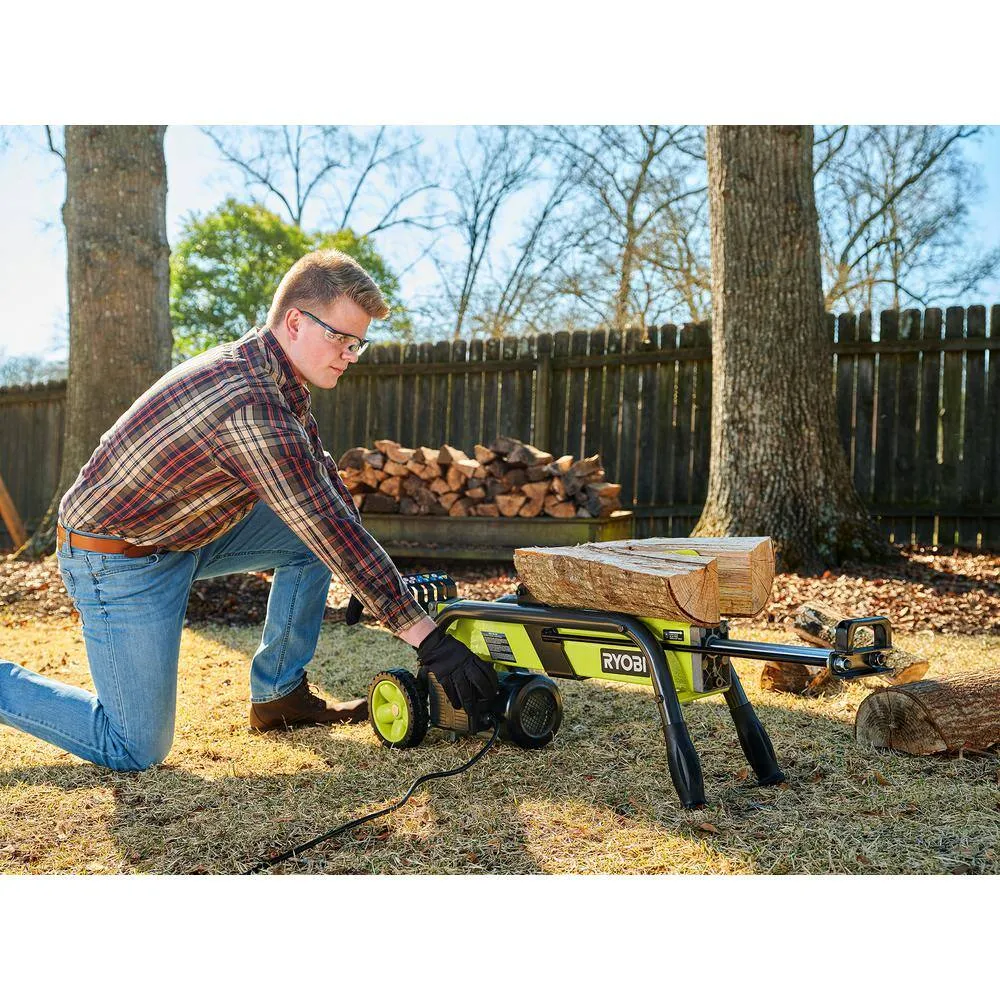 Partidor de madera eléctrico RYOBI RYAC490 – 5 toneladas, 15 amperios