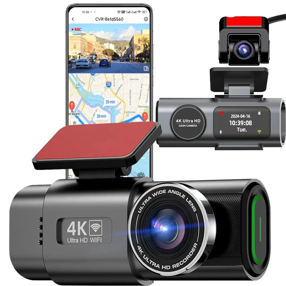 Dash Cam Dual Lens 4K UHD