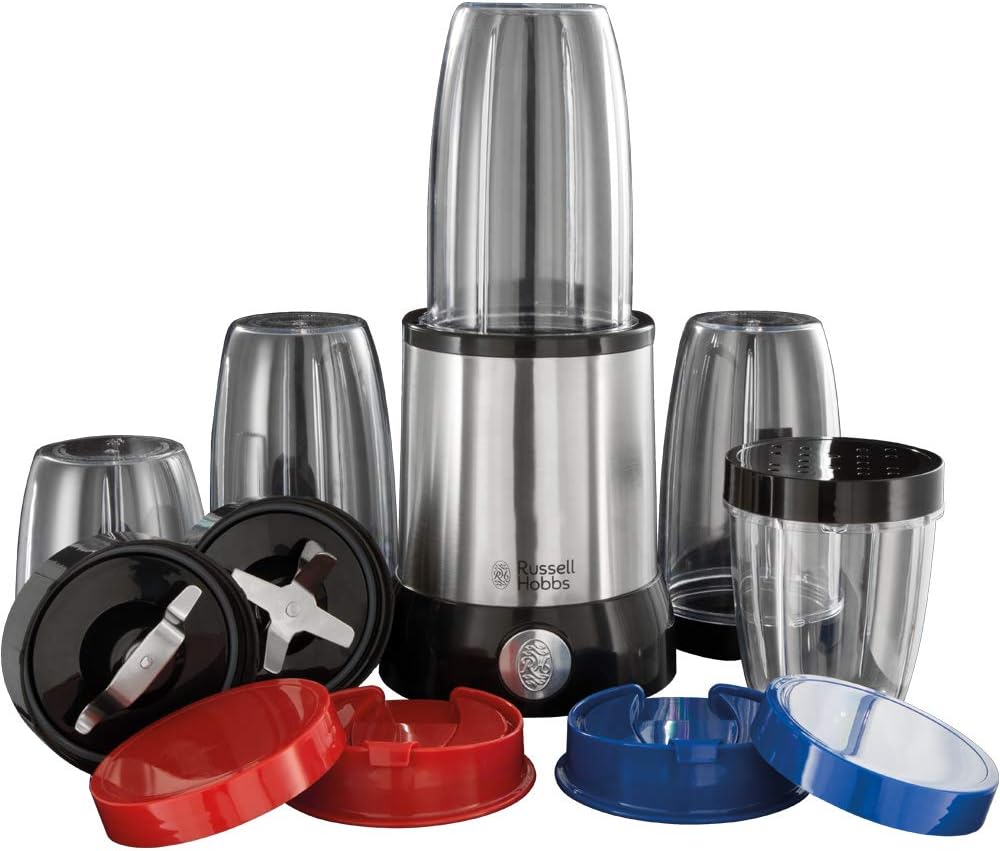 Russell Hobbs Mixer [Multifunktions- Standmixer] NutriBoost (inkl. 5 BPA-freie und spülmaschinengeeignete Behlter + Deckel, 22.000 U/min, 0.9 PS-Motor) elektrischer, Smoothie-Maker 23180-56
