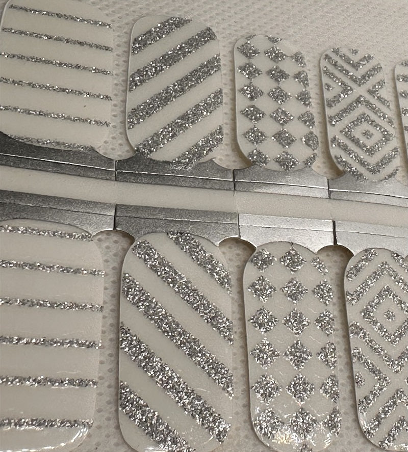 Silver Glitter Pattern (Transparent)