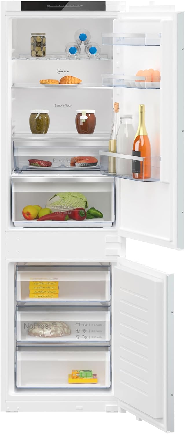 Neff KI7862FE0, N 50, Kühl-Gefrierkombination, 177.2 x 54.1 cm, Gesamt: 260 L, Kühlen 184 L, Gefrieren 76 L, 35 dB, Made in Germany, FreshSafe, No Frost