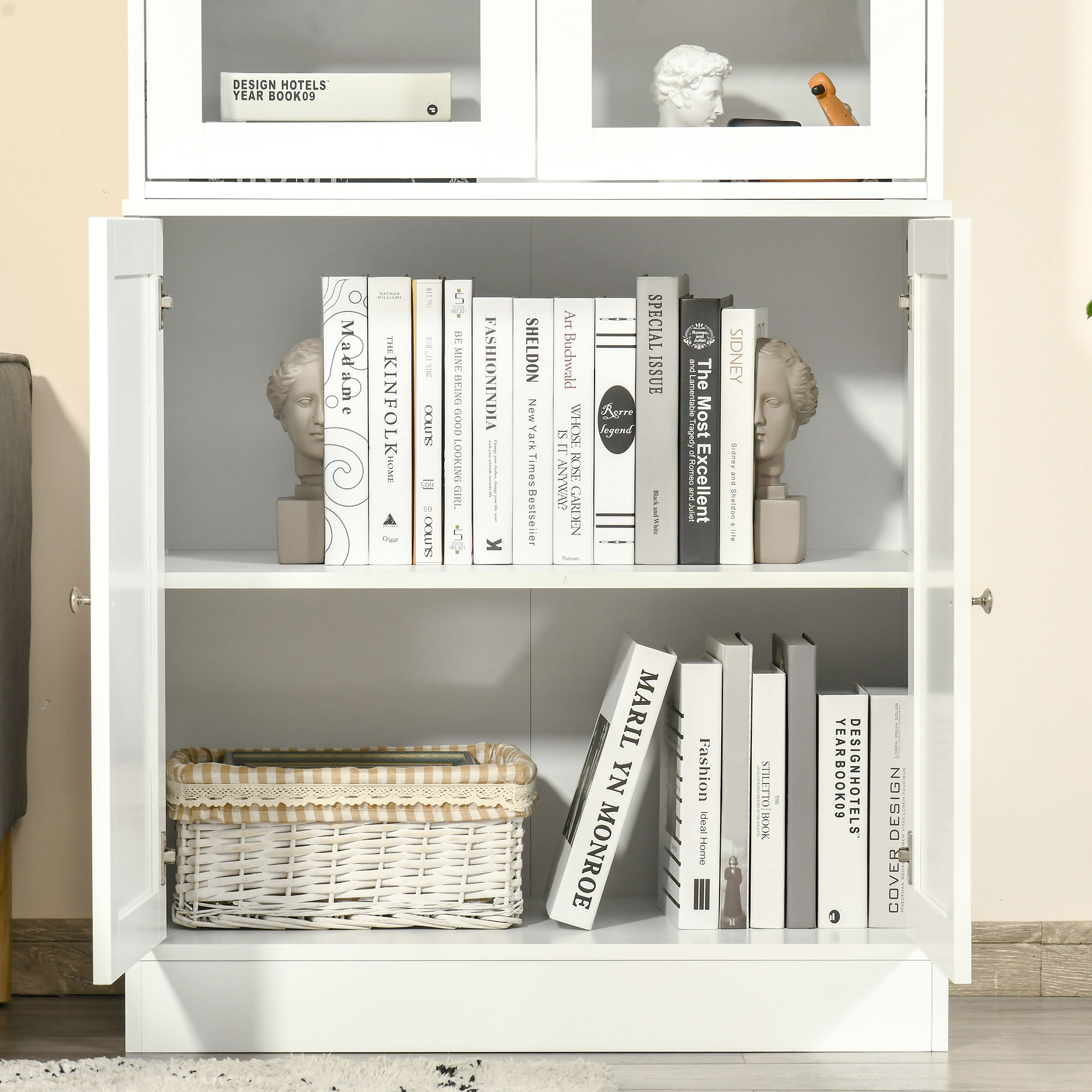 Boekenplank Wandplank Plank, 2 planken, 76 cm x 40 cm x 178,5 cm, Wit