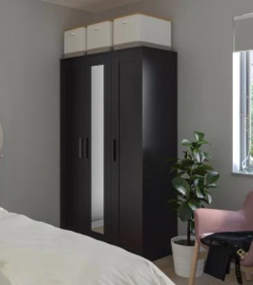 BRIMNES IKEA Kledingkast ?C Slimme Opbergoplossing met Spiegeldeur