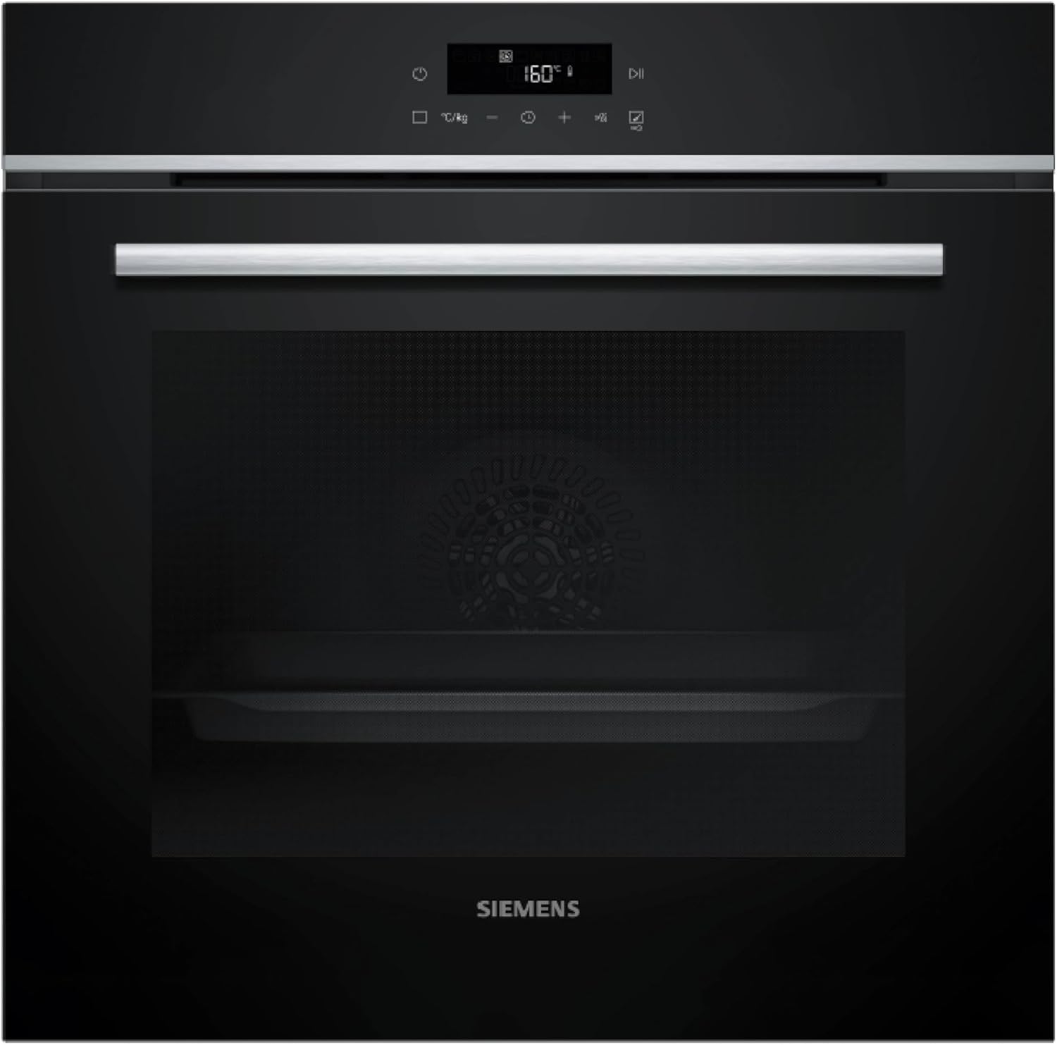 Siemens HB572ABS4 iQ300 Einbau-Backofen, 60 x 60 cm, LED-Touchbedienung, cookControl10, 3D-Heißluft, Umluftgrill, Schnellaufheizung, Pyrolyse, activeClean, Kindersicherung, Edelstahl
