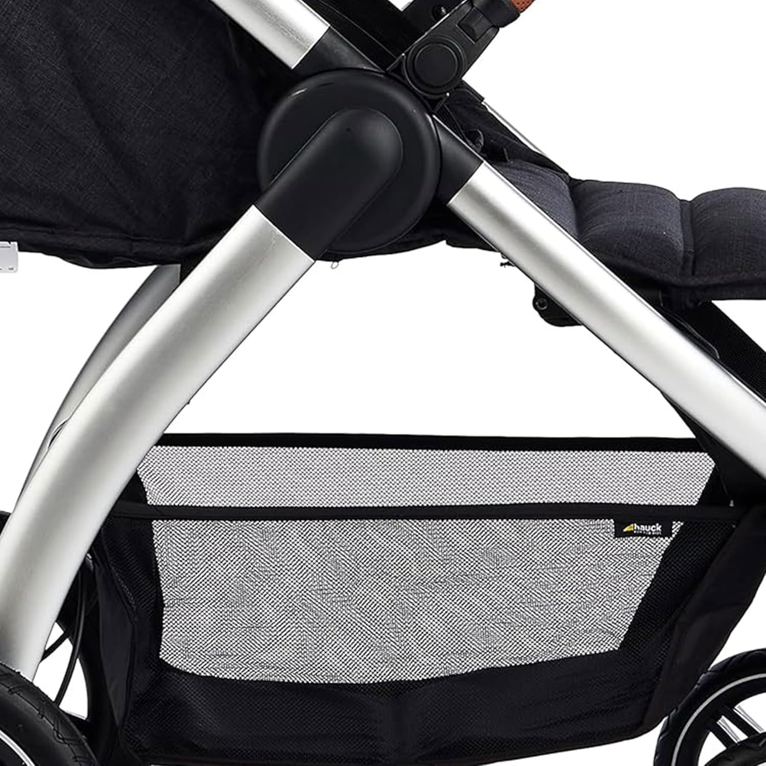 Hauck Uptown Kinderwagen Melange Rose – Kinderwagen für jedes Gelände, extra großer Sitz, flache Liegeposition, Gummiräder, Federung, kompakt und einfach zusammenklappbar, mit Regenschutz