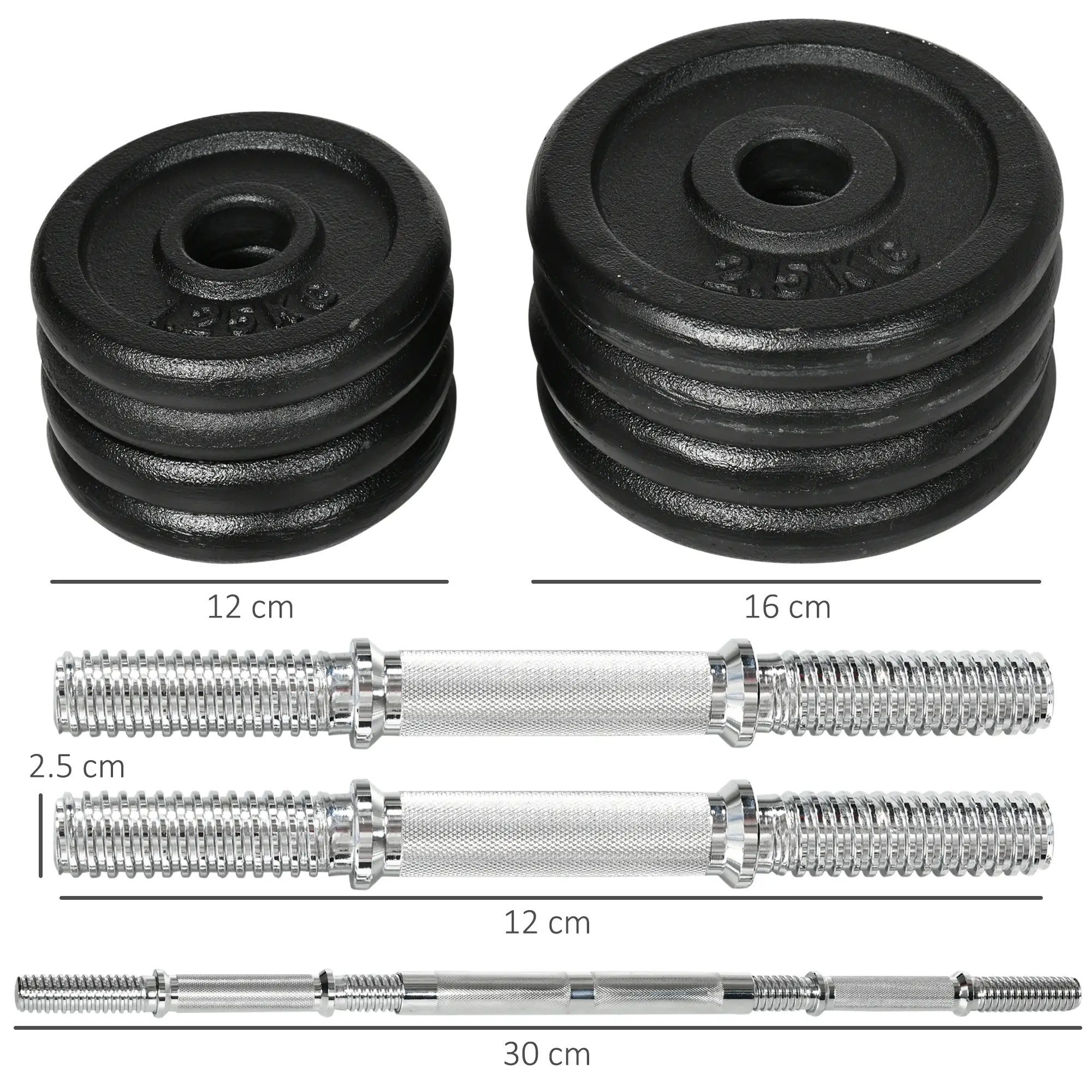 HOMCOM Halterset 2-in-1 halter stang combineerbaar ijzer