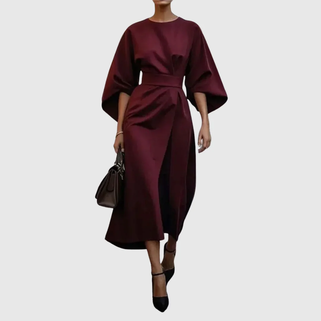 Langes Kleid mit Fledermaus?rmeln
