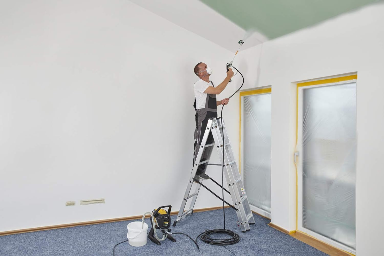 WAGNER Airless Farbsprühsystem Control Pro 350 M für Wandfarben, Latexfarben, Lacke & Lasuren, 15 m²-2 min, Druckregulierung, 110 bar, Schlauch 15 m