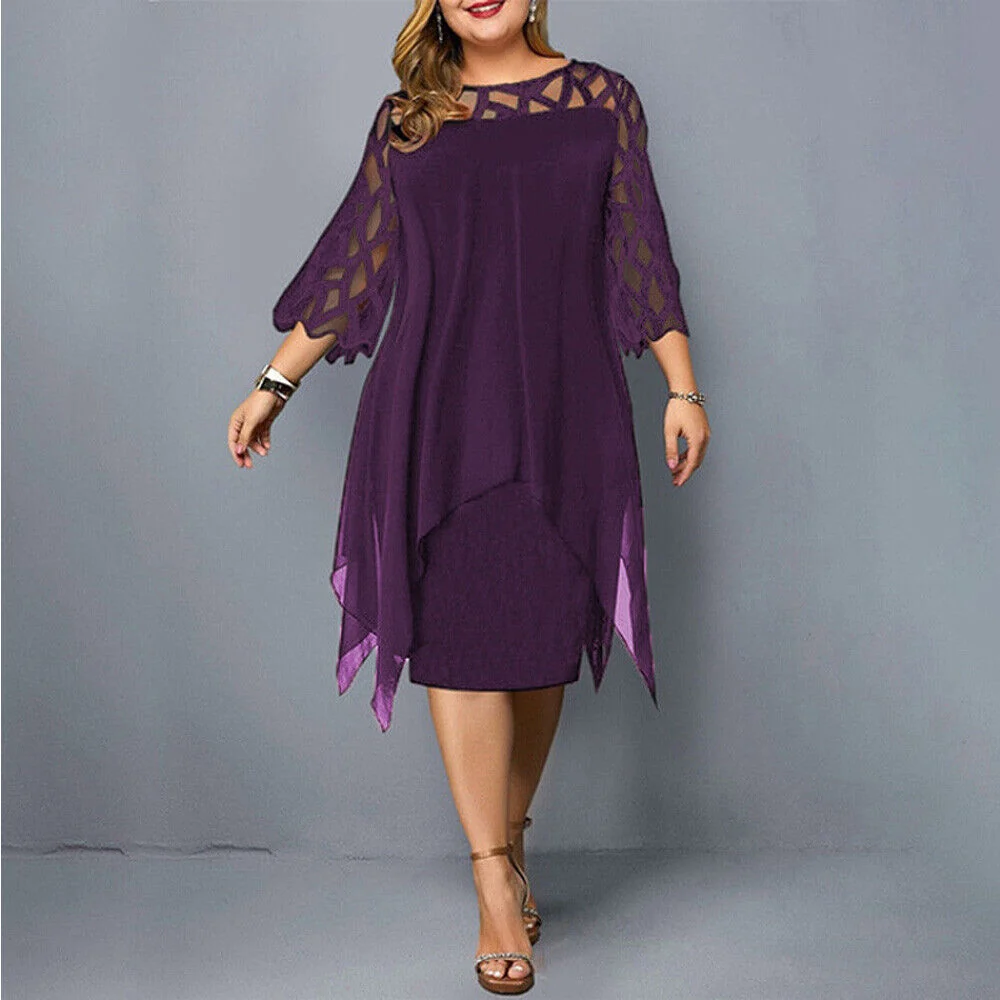 Elegantes Midi-Kleid in ��bergr??e
