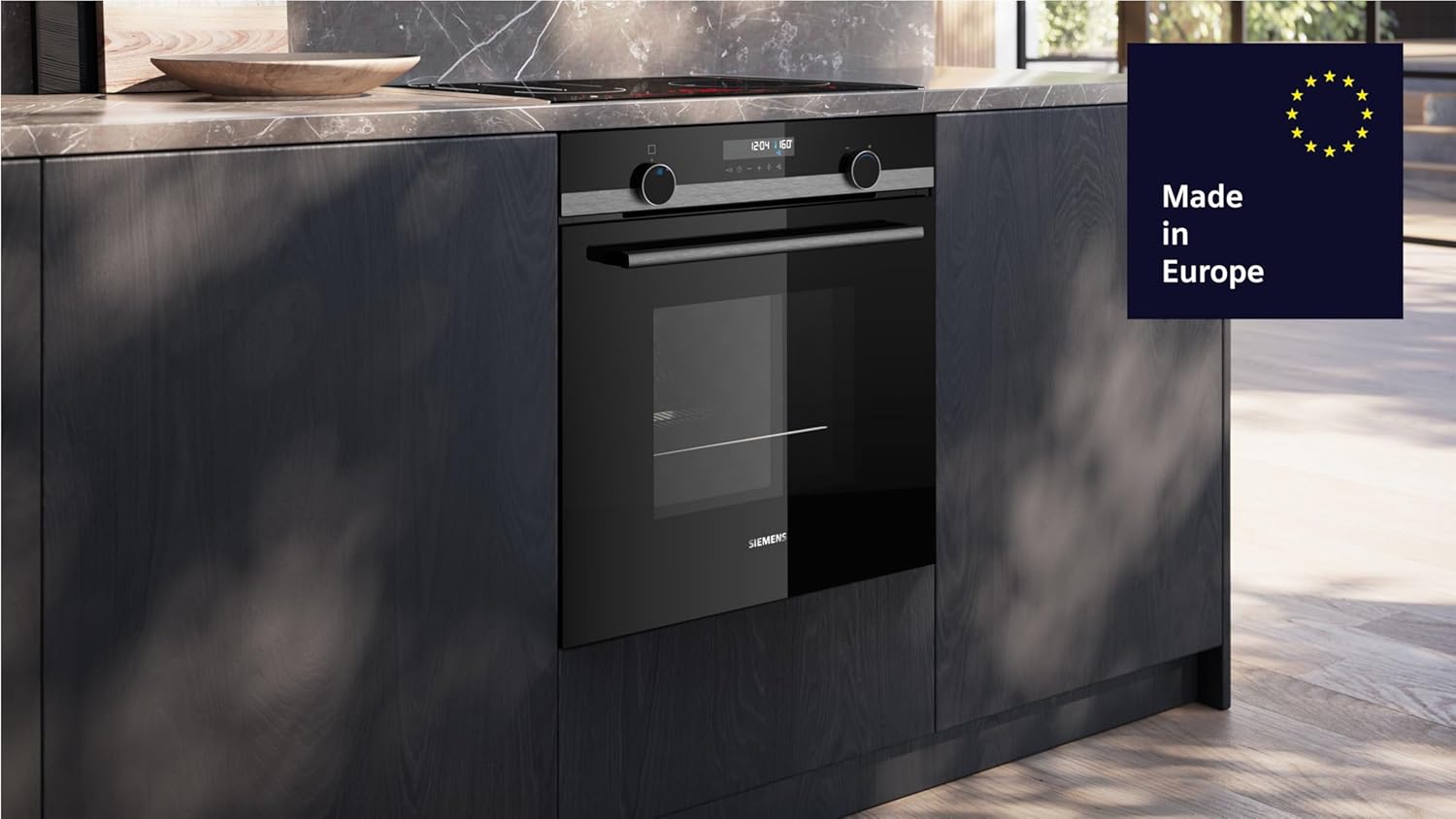 Siemens HB578HBS7 iQ500 Einbau-Backofen, 60 x 60 cm, activeClean - automatisches Selbstreinigungssystem, cookControl30, 3D Heißluft, Backofenassistent mit Sprachsteuerung, Backwagen, Home Connect