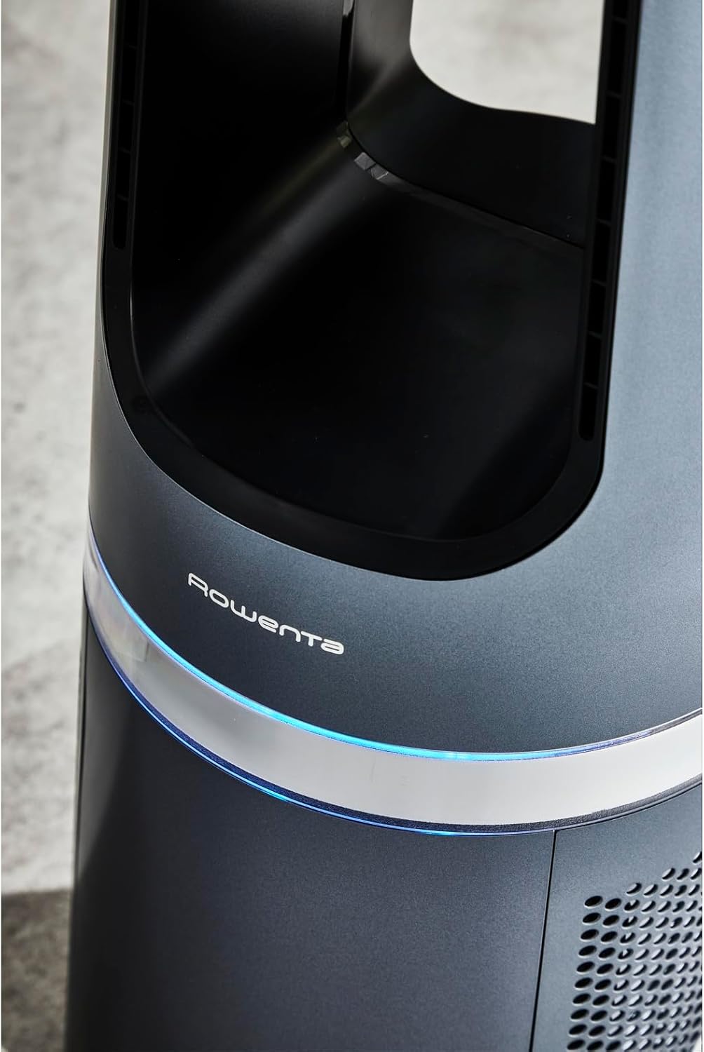 Rowenta QU5062 Eclipse 3in1 Luftreiniger, Heizlüfter, Ventilator, filtert 99,9% der Partikel, für 30 m2 Raumgröße, schnelle Heizung bis zu 35°C, automatischer Tag- und Nachtmodus, Schwarz/Grau