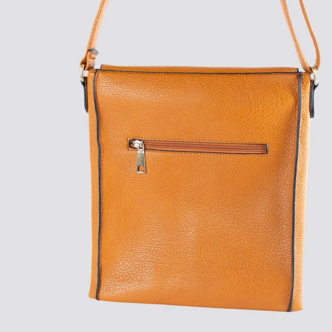 Pia Satchel Crossbody Bag | Tan