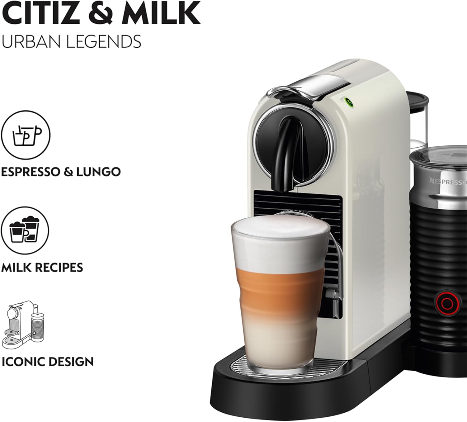 Nespresso Magimix 11319 Citiz und Milchkaffeemaschine, Weiß