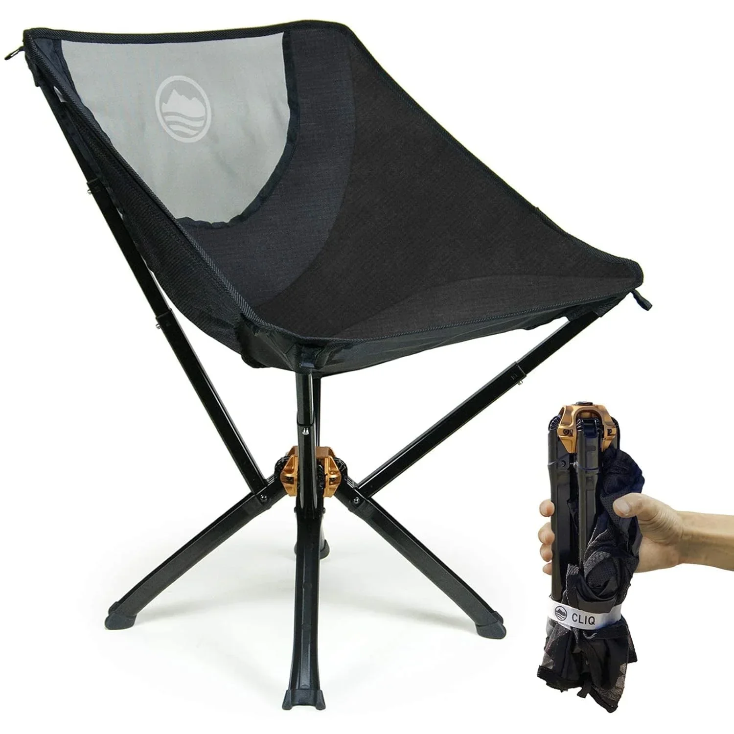 CLIQ Portable Folding Chair for Camping Supports 300 Lbs