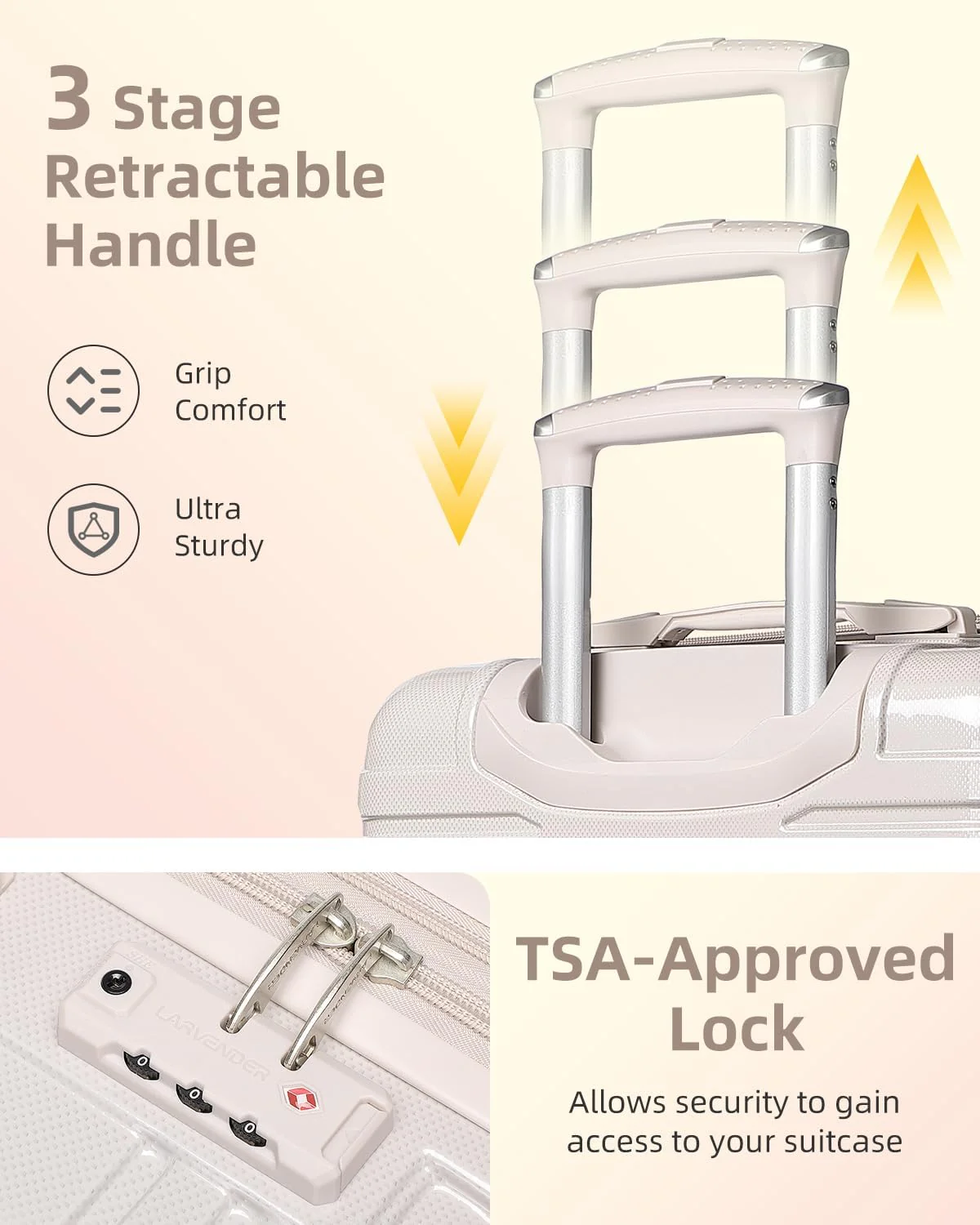 6-piece luggage set, expandable hardshell suitcase set with spinner wheels, lightweight rolling luggage set