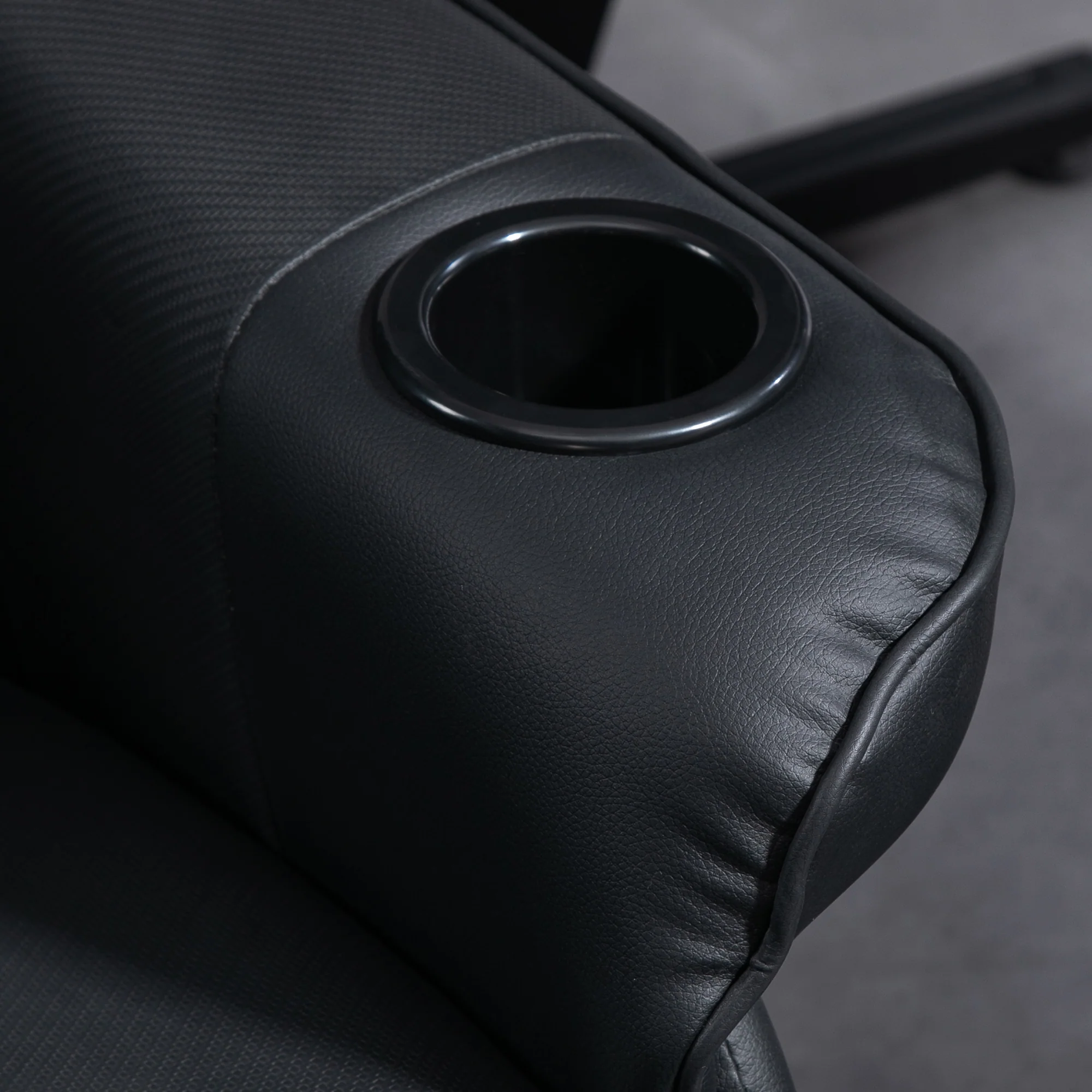HOMCOM Gamingstoel, Massagefunctie, Kantelbare Rugleuning, Voetensteun, tot 120 kg, Stalen Frame, Kunstleer, Zwart