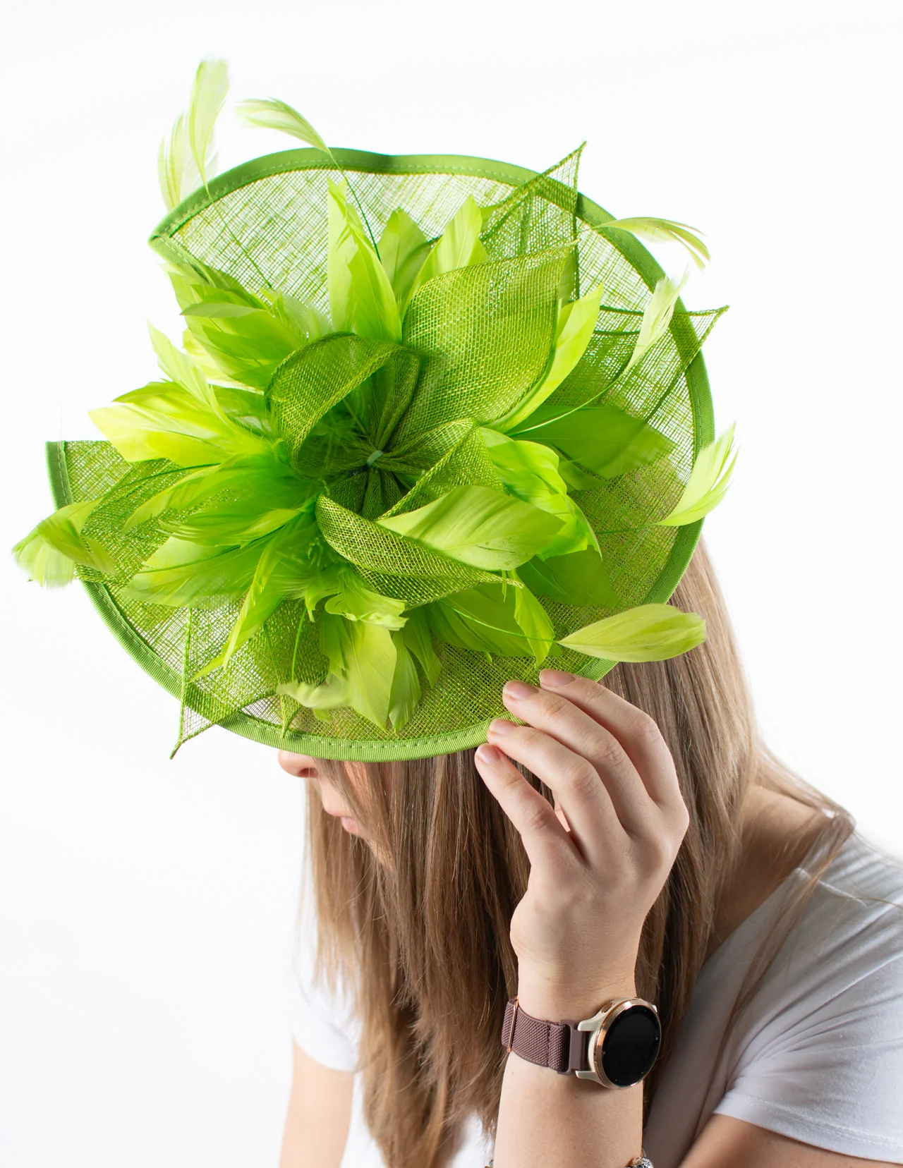 Fascinator | Fancy Floral Hat | Lime